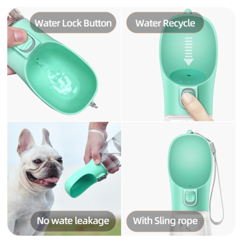 Outdoor Pet Dog Feeder Bowls Cats Dogs Travel Water Dispenser Feeder - PetEase