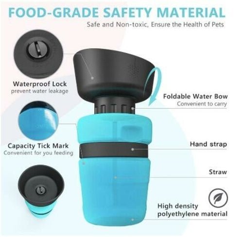 Pet Outdoor Foldable Bottle Dog Travel Water Bottle - PetEase